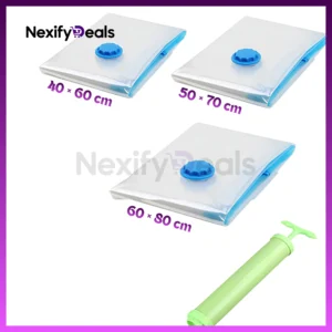 Vacuum Storage Bag - (40x60 2pcs, 50x70 1pc, 60x80 1pc) + 1 Handpump
